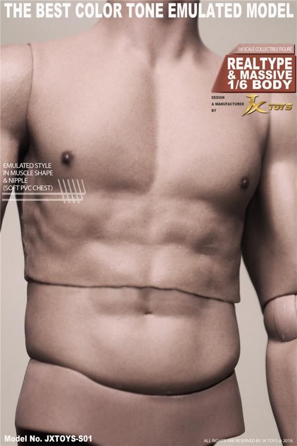 送料無料 1/6 JXtoys S01 アジアン 男性素体 - 1/6フィギュアの