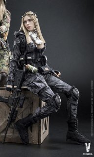 1/6 VERYCOOL VCF-2035A Police Black Python Stripe  Villa Sister Flower ͥե륻å