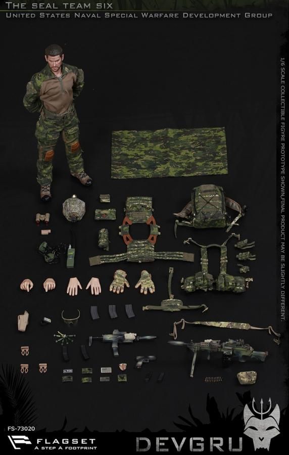 FLAGSET 1/6　アメリカ海軍 シールチーム6 DEVGRU　ジャングル FLAGSET [FS-73020] US Seals Team 6 DEVGRU Jungle Dagger 1