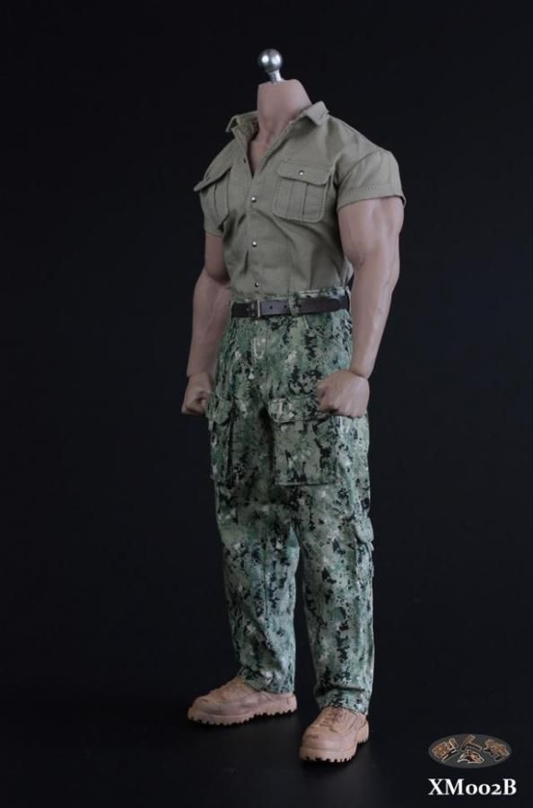 送料無料 1/6 XRF XM02 男性用 探検家など戦闘風ベストズボン