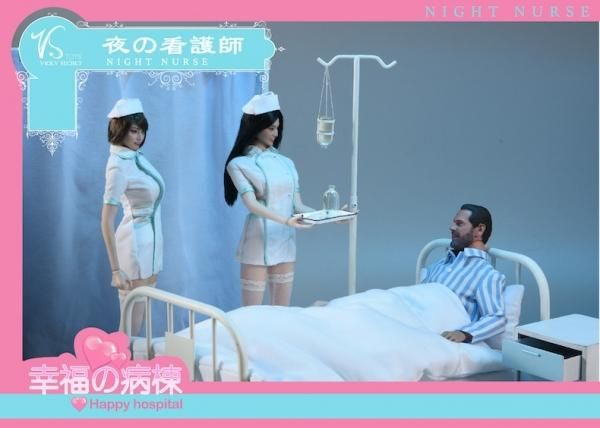 1/6 スイートハートナース（ヘッド＆セクシーナースユニフォームセット） JKTOYS】K-004A 1/6 Sweetheart nurse head sculpture costume