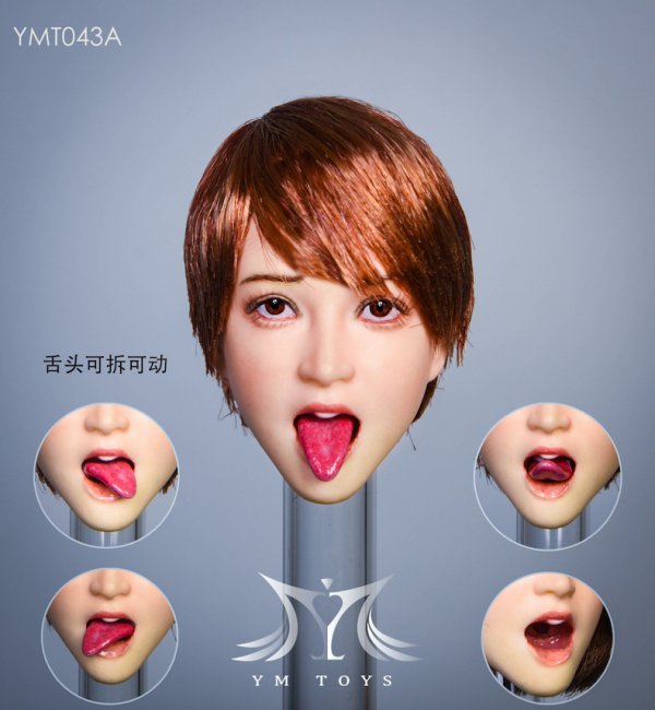 ジャパン公式通販 YMTOYS 1/6 女性ヘッド 舌パーツ 着脱 オープン 