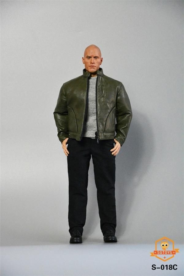 送料無料 1/6 SGTOYS S-018 男性レザージャケット革服と靴セット