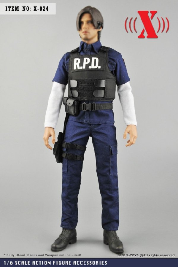 予約 送料無料 1/6 X-TOYS X-024 R.P.D. 男性警察作戦服セット - 1/6 