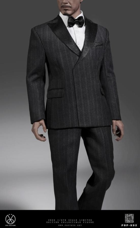 送料無料 1/6 POPTOYS POP-X32/X33 男性スーツ服と靴セット - 1