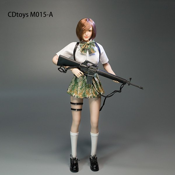 送料無料 1/6 cdtoys m015 女子高生JKセーラー制服 美人ファイター 服 