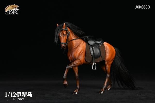 送料無料 1/12 JXK JXK063 ウイグル 戦馬 馬具付 - 1/6