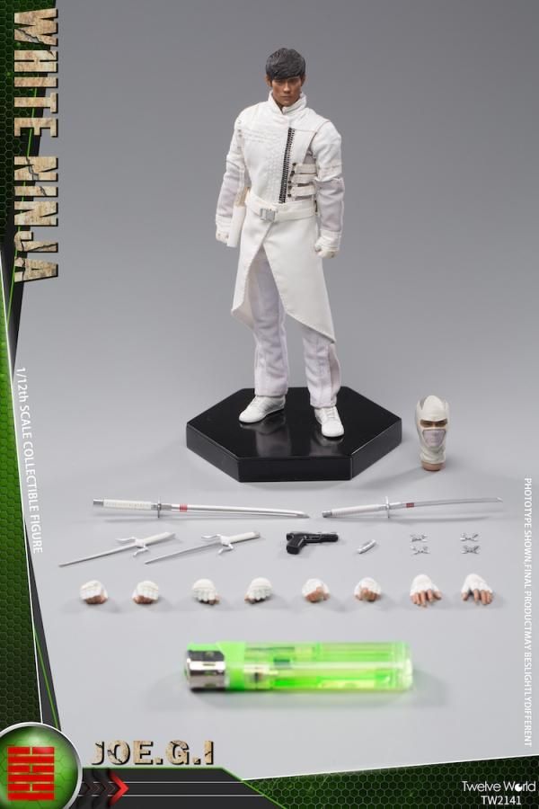 送料無料 1/12 TWTOYS TW2141 ホワイト忍者 アジアン男性フル