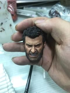 <img class='new_mark_img1' src='https://img.shop-pro.jp/img/new/icons25.gif' style='border:none;display:inline;margin:0px;padding:0px;width:auto;' />送料無料  1/6 Doudou ウルフマン  欧米男性 怒る ヘッド 
