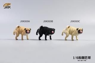 送料無料 1/6 JXK studio JXK069 Leg Lift Pug おしっこ パグ犬 
