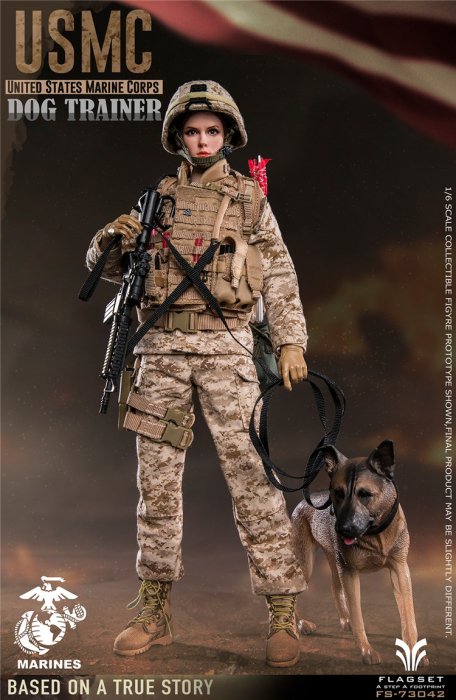 送料無料 予約 1/6 FLAGSET FS73042 アメリカ海兵隊 美人女性犬の調教