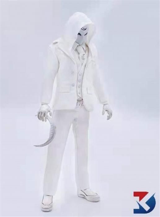 送料無料 1/6 DKtoys ムーンナイト 男性ホワイトスーツ服と靴セット