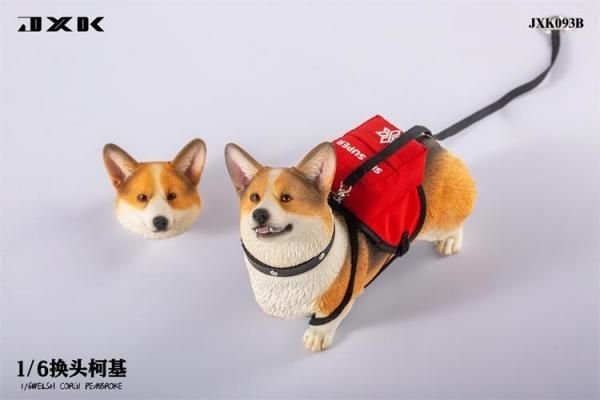 送料無料 1/6 JXK studio JXK093 頭替え ウェルシュ・コーギー犬