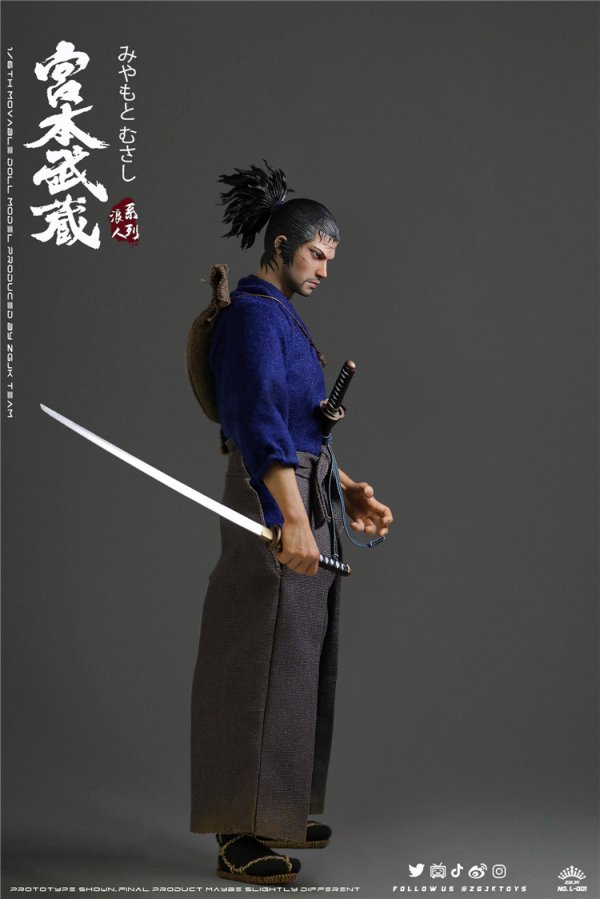 送料無料 1/6 ZGJKTOYS L-001 宮本武蔵 剣術家 日本男性フルセット - 1