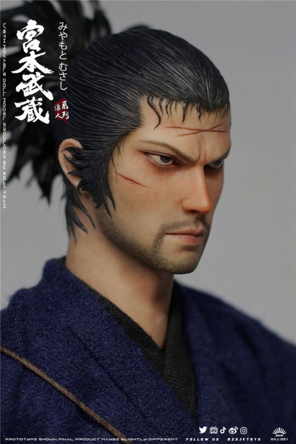 送料無料 1/6 ZGJKTOYS L-001 宮本武蔵 剣術家 日本男性フルセット - 1