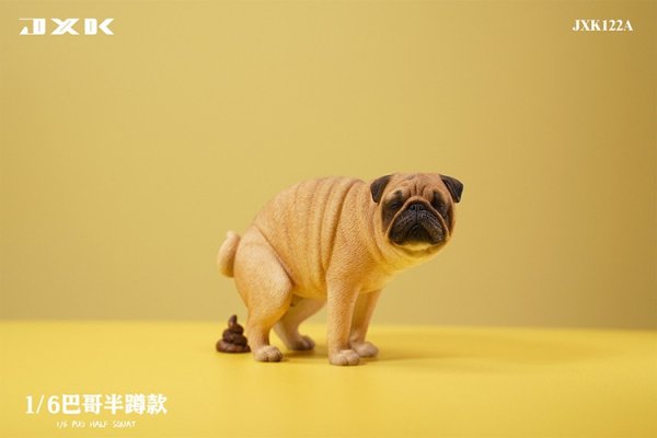 送料無料 1/6 JXK studio JXK122 パグ犬 - 1/6フィギュアの通販、予約