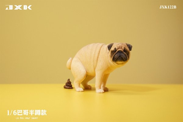 送料無料 1/6 JXK studio JXK122 パグ犬 - 1/6フィギュアの通販、予約