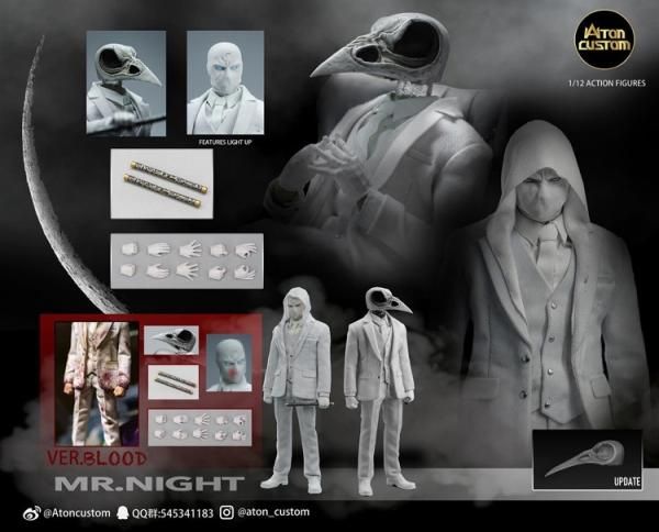 Atoncustom ムーンナイト　ミスターナイト　1/12フィギュア　AC 予約 送料無料 1/12 AtonCustom Mr.night Moon Knight 欧米男性
