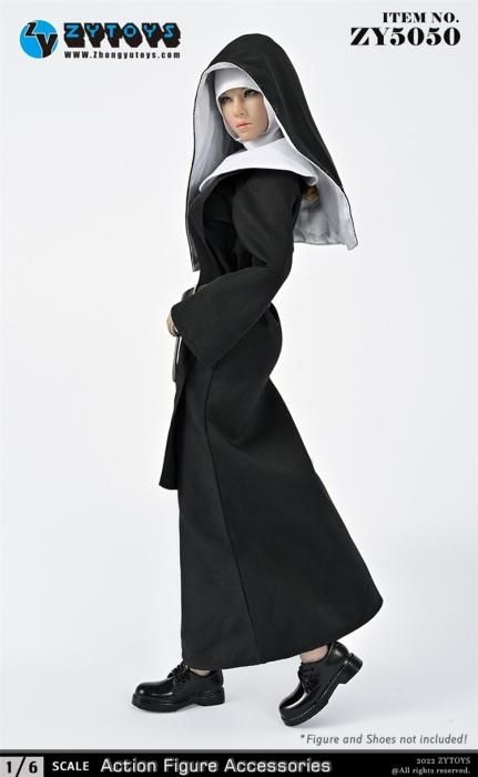 送料無料 1/6 ZYTOYS ZY5050 カトリック Nun 修道女服 - 1/6