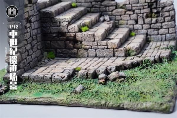 送料無料 1/12 mmmtoys M2213 中世期ヨーロッパ遺跡 - 1/6