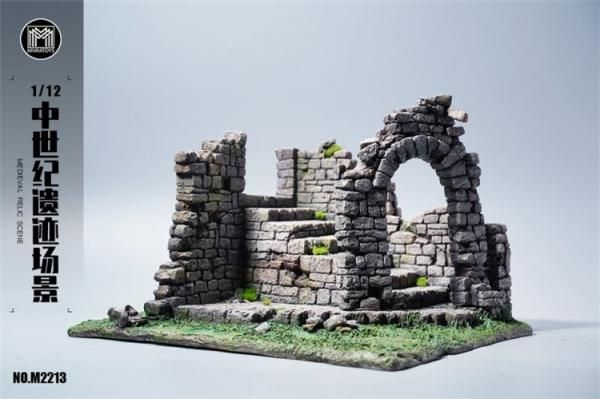 送料無料 1/12 mmmtoys M2213 中世期ヨーロッパ遺跡 - 1/6