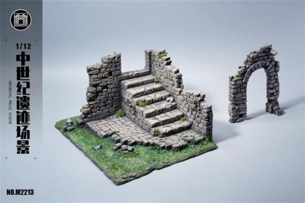送料無料 1/12 mmmtoys M2213 中世期ヨーロッパ遺跡 - 1/6