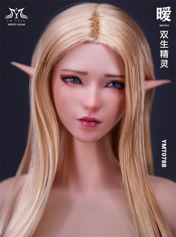 送料無料 1/6 YMTOYS YMT078 妖怪エルフ 暖 欧米美人女性ヘッド - 1/6