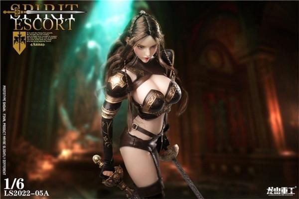 送料無料 1/6 龍山重工 LOGSHANJINSHU SL2022-05A ANNA エルフ美
