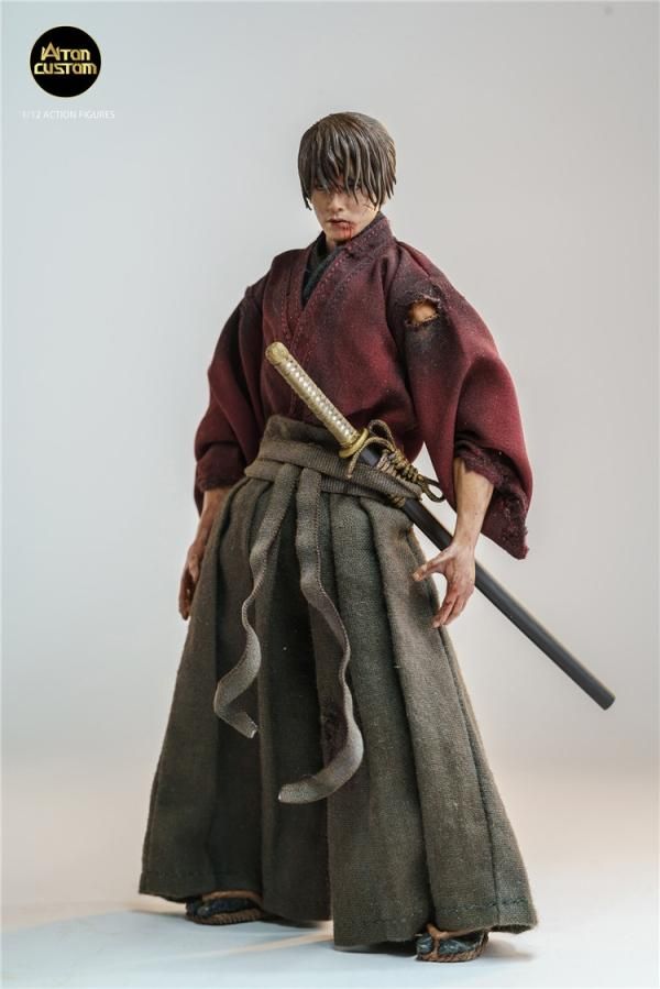 送料無料 1/12 AtonCustom サムライ ダッメジ版 アジアン男性