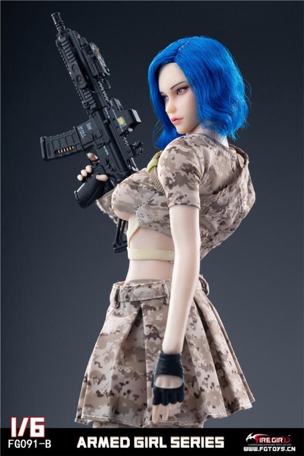 送料無料 1/6 Fire Girl Toys FG091 迷彩武装少女美人女性服