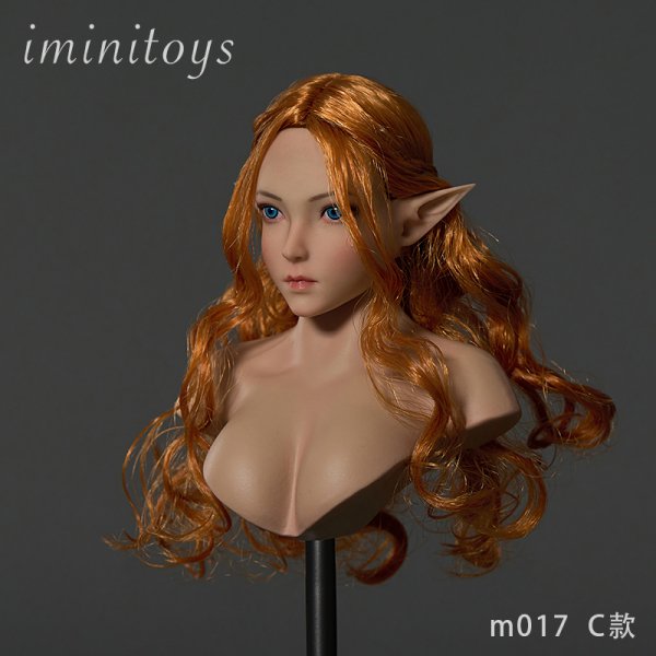 送料無料 予約 1/6 iminitoys M017C エルフ 白肌 欧米美少女女性ヘッド