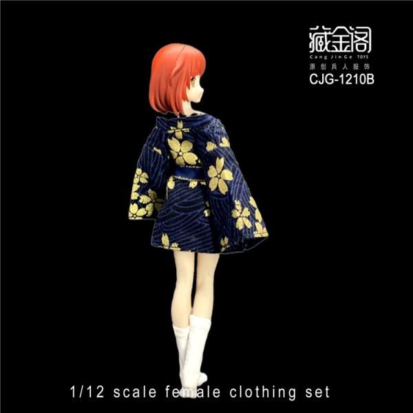 和服フィギュアセット（黒・赤・白） 送料無料 1/12 CJG-1210 FIGMA SHE TBL素体に適合 セクシー美人