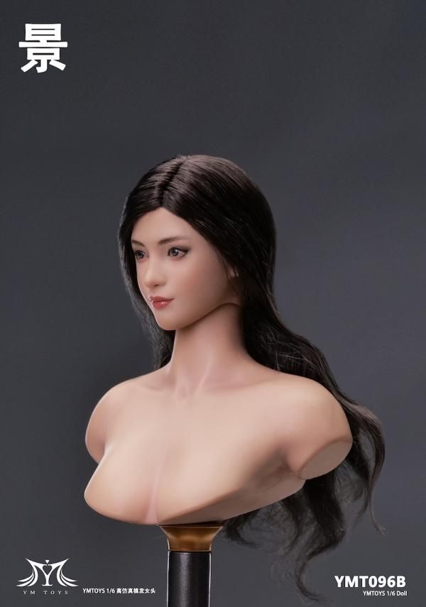 送料無料 1/6 YMTOYS YMT096 景 アジアン美人女性ヘッド - 1/6