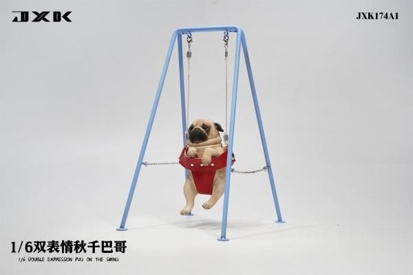 ブランコとパグ Amazon | HiPlay JXK 1/6 ブランコ パグ犬 JXK174A1 動物