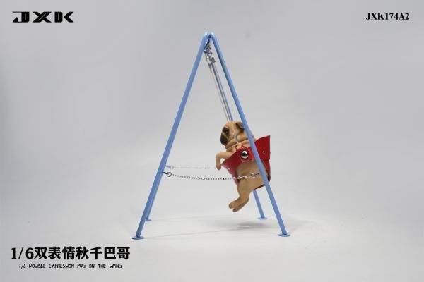 送料無料 1/6 JXK JXK174 可愛い ブランコに乗るパグ犬 - 1/6