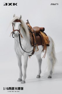  送料無料 1/6 JXK   JXK175 Wild West Red Dead ホワイト白馬と馬具