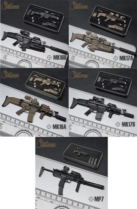 トイガン MP16 送料無料 1/6 MINITIMES toys MK16 MK17 MP7 モデルガン - 1/6
