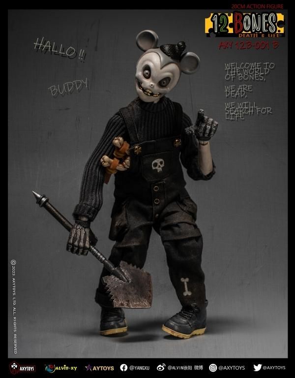 予約 送料無料 1/12 AXYTOYS 12BONES DEATH LIFE AXY12B-002A