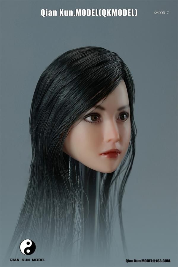 送料無料 1/6 QIAN KUN MODEL QK005 アジアン美人女性ヘッド - 1