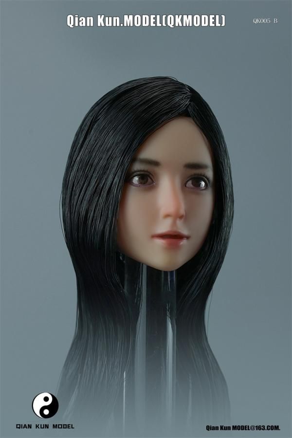送料無料 1/6 QIAN KUN MODEL QK005 アジアン美人女性ヘッド - 1