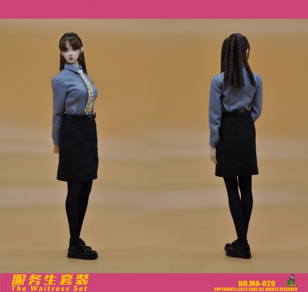 送料無料 1/6 CUKE TOYS NO.MA-020 可愛い ウェイター美人 女性服と靴 