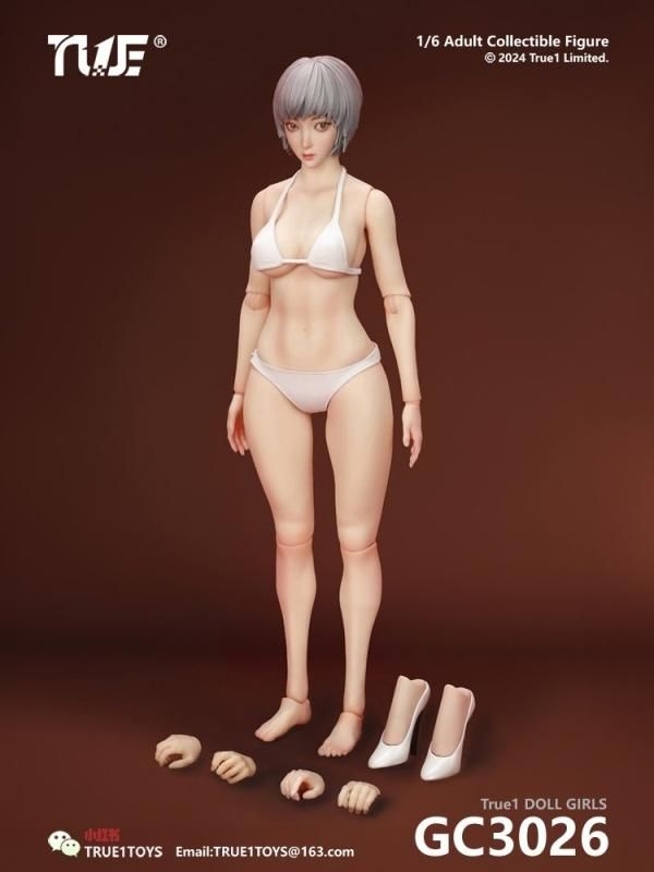 送料無料 1/6 True1Toys GC3026 女性素体ボディヘッドとビキニ服
