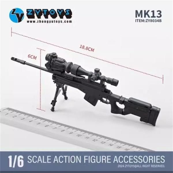 スナイパーライフル ブラック ZY-TOYS 1/6 MK13スナイパーライフル / ブラック(ZY-8034B