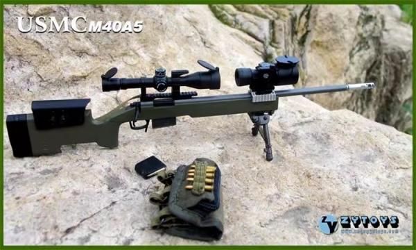 送料無料 1/6 ZYTOYS ZY8024 USMC M40A5 14CM スナイパー機関銃