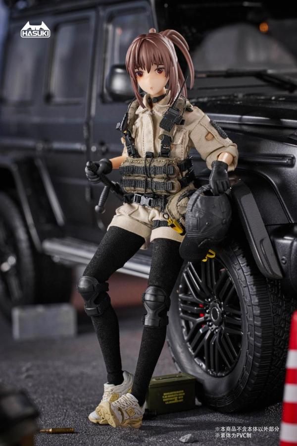 送料無料 1/12 HASUKI PA006 Pocket art 警備員 アジアン美人