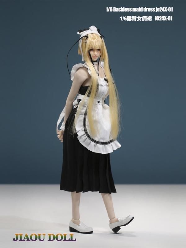 A165 1/6スケール メイド服 女性素体専用 メイド服セット JKTOYS】K-003B 1/6 Fukada maid costume set 深田 メイド服 1/6