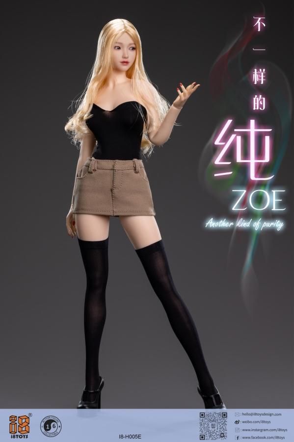送料無料 1/6 i8TOYS I8-H005 ZOE 純 ジュニア美少女 アクション