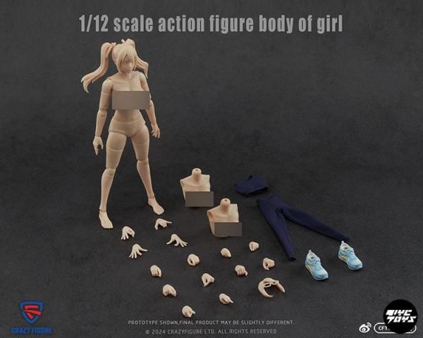 Crazy Figure LT004 1/12 ガール 素体 アクションフィギュア