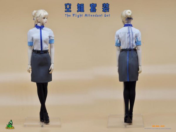 予約 送料無料 1/6 CUKE TOYS NO.MA-025 スチュワーデススーツ客室乗務員制服 女性服と靴セット - 1/6フィギュアの通販、予約なら  トイザキュート Since 2008