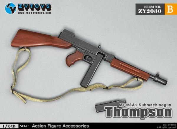 送料無料 1/6 ZYTOYS ZY2030 M1928トンプソンサブマシンガン小型